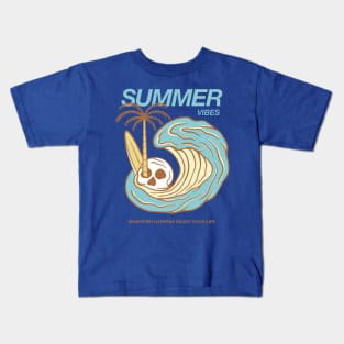 Summer vibes - whatever happens enjoy  life Kids T-Shirt